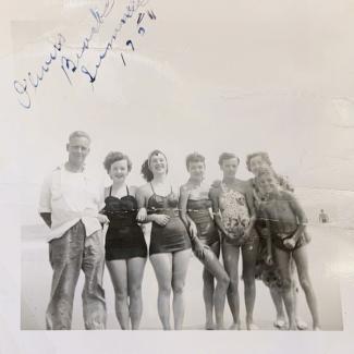 Scarborough South State Beach Historic Picture of People at the Beach