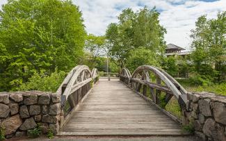 Bridge walkway at Lincoln Woods State Park