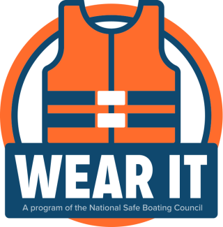 Orange and Blue Wear It Logo